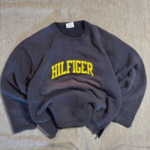 Vintage Tommy Hilfiger navy blue crewneck sweatshirt - XXL